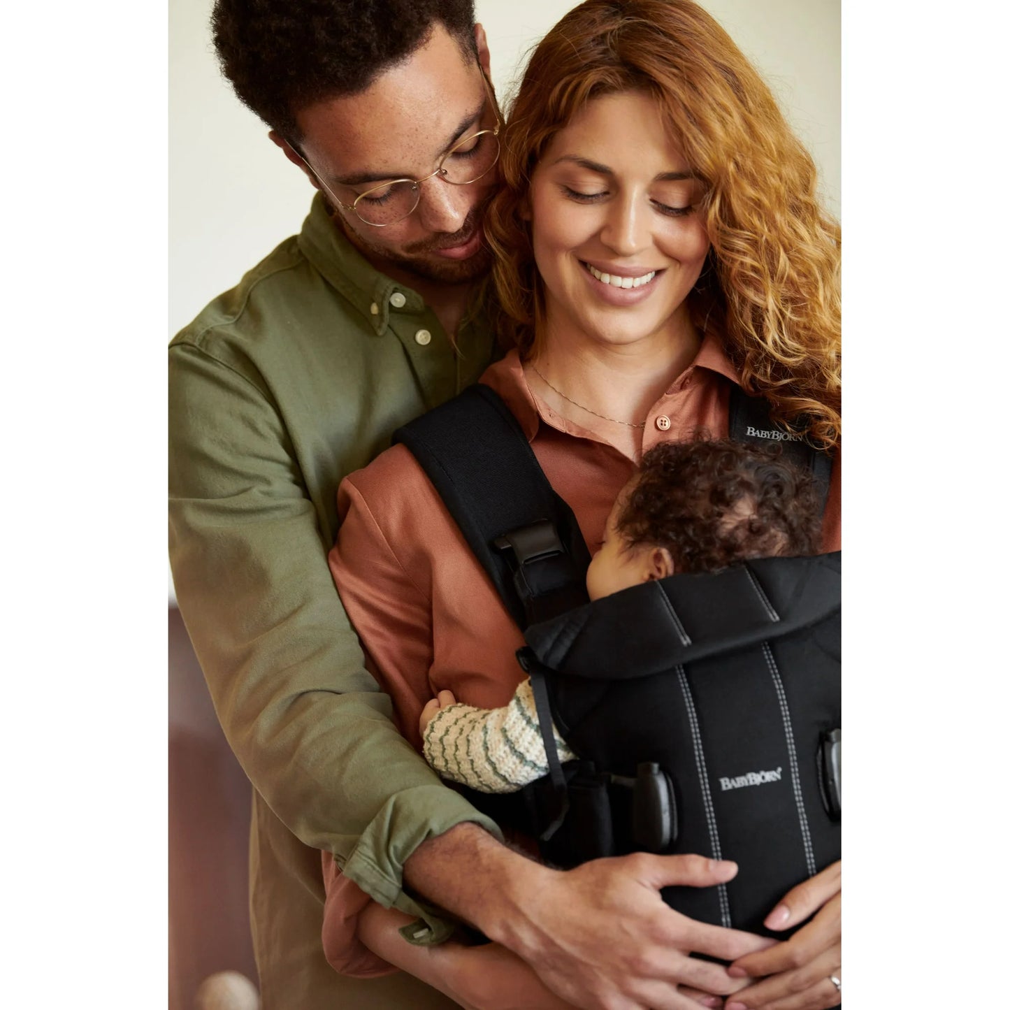 BabyBjorn Baby Carrier One, Woven, Black, Front Carry, Infant