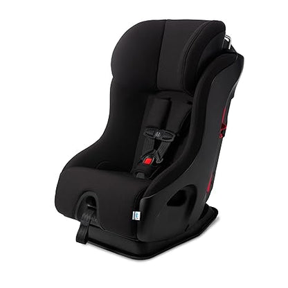 Clek Fllo Convertible Car Seat - Compact Design for 3-Across Seating, Extended Rear-Facing with Anti-Rebound Bar and Flame Retardant-Free (Railroad)