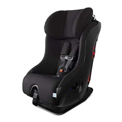 Clek Fllo Convertible Car Seat - Compact Design for 3-Across Seating, Extended Rear-Facing with Anti-Rebound Bar and Flame Retardant-Free (Railroad)