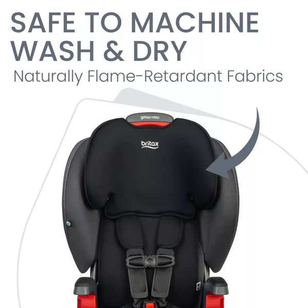 Britax Grow with You Harness SafeWash Booster Car Seat - Mod Black