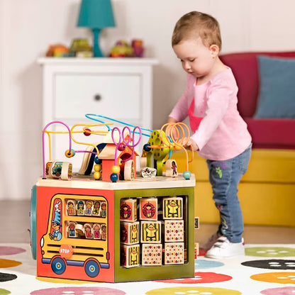B. toys Wooden Activity Cube