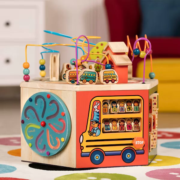 B. toys Wooden Activity Cube