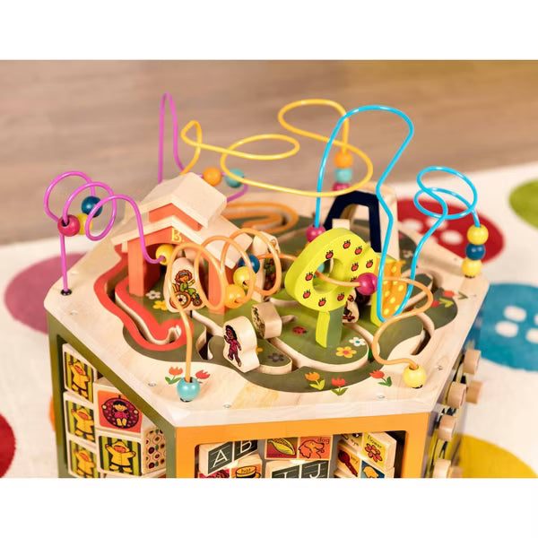 B. toys Wooden Activity Cube
