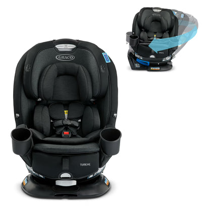 Graco Turn2Me 3-in-1 Car Seat, Rotating Convertible Car Seat, Easy Installation, Cambridge