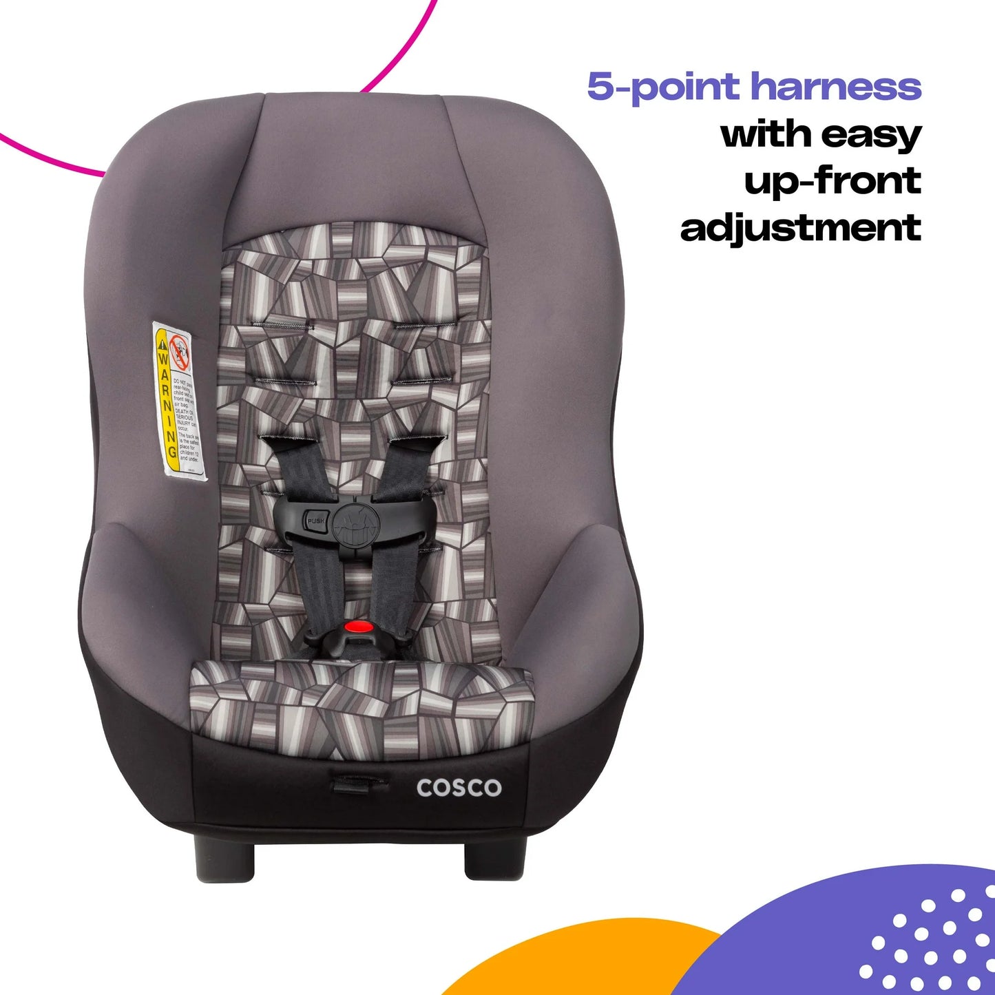 Cosco Kids Scenera Next DLX Convertible Car Seat, Moon Mist, infant & Toddler, Unisex